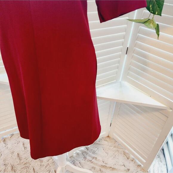 M.M. LAFLEUR NEW YORK BURGANDY SHIFT DRESS SIZE 1X - Picture 6 of 7